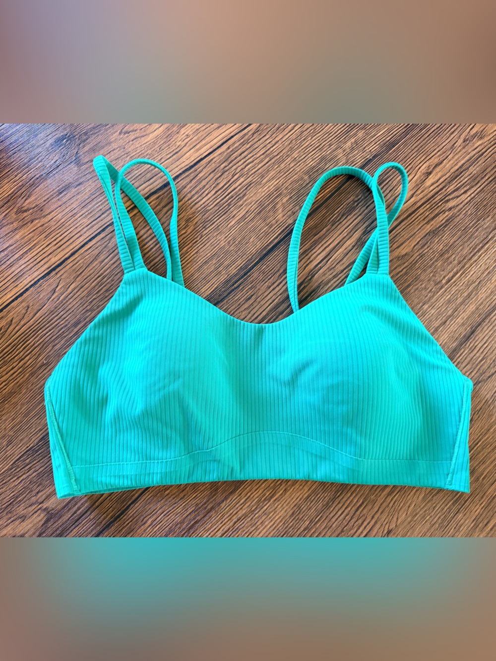 lululemon athletica Turquoise Ribbed Bralette